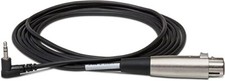 Hosa XVM-115F XLR3F to Right-Angle 3.5 mm TRS Microphone Cable, 15 feet