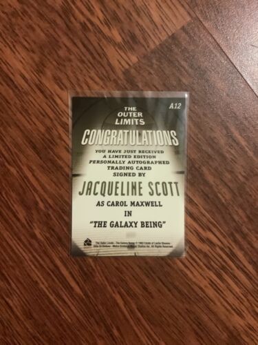 The Outer Limits Premiere Edition Jacqueline Scott Autograph card A12 - Picture 2 of 2