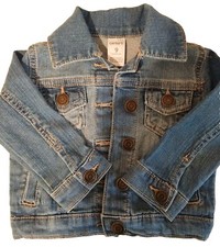 CARTER'S BLUE DENIM BUTTON DOWN JEAN LONG SLEEVE UNISEX JACKET SIZE 9M