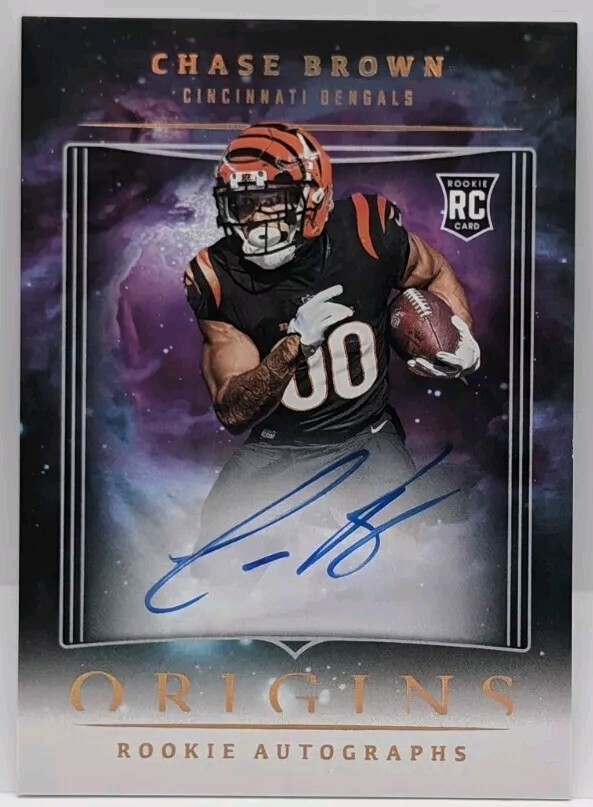 2023 Panini Origins Rookie Autographs Chase Brown #RACBR Auto Cincinnati Bengals