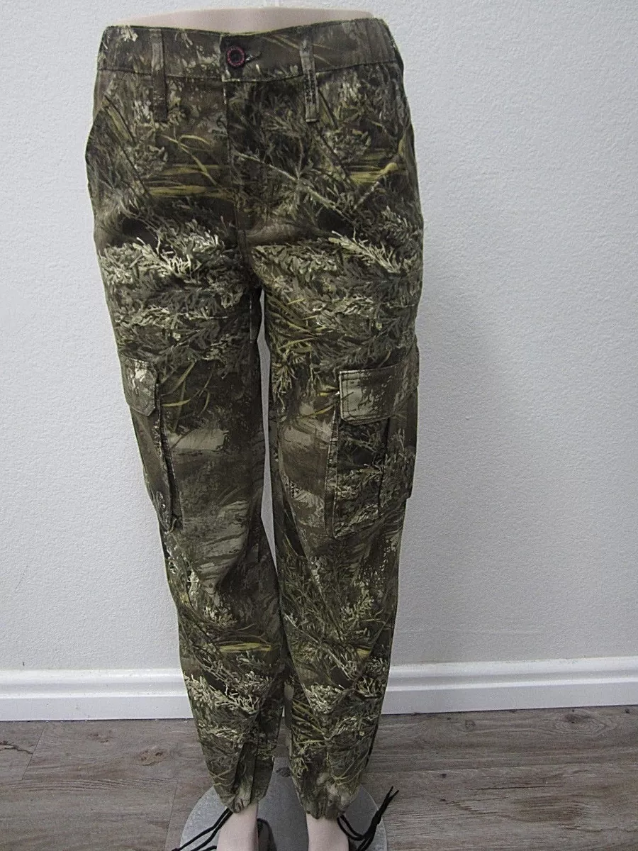 Camo pants with elastic waistband clearance