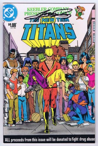 New Teen Titans Fight Drug Abuse Issue VF\NM Signed w/COA George Perez 1983 - Picture 1 of 3