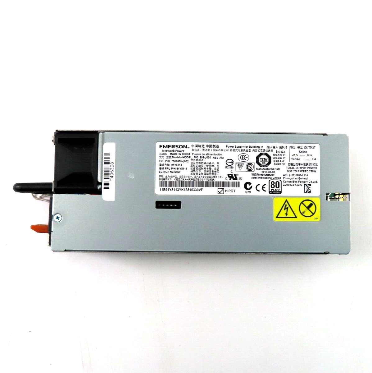 750W Power Supply (PSU) for Lenovo X3550 / X3650 M4