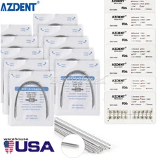 Lot Dental Orthodontic Bracket Brace Elastic Niti Round Arch Wires All Size