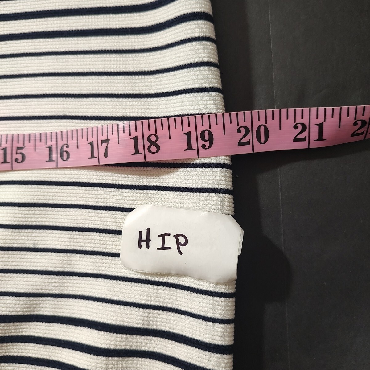 Potters Pot ブルーストライプストレッチ半袖ミニドレス女性サイズ 大きい - image 7