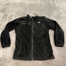 The North Face Osito Full Zip Mock Neck Black Fleece Jacket Youth Girls XL