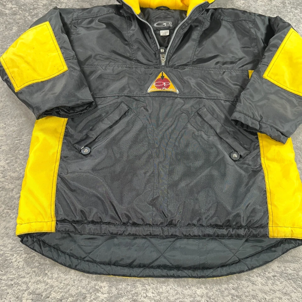 Chaqueta de Colección Ocean Pacific Niños 14 Negro Amarillo 1/4 Cremallera Aislada Pullover Años 90 OP Foto 4 de 4