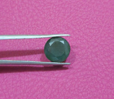 Gorgeous Zambian Green Emerald 3.30 Crt Faceted Round Cut Shape Loose Gemstone