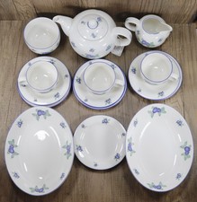 Doulton Everyday Blueberry Dinnerware - Teaset / Cups / Saucers / Serving Dish