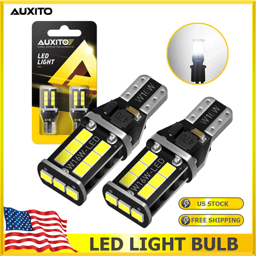 2X LED 6000K 921 Bulbs 912 T15 Reverse Backup Light Canbus Clear White Plug&Play - Picture 1 of 11