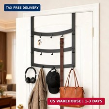 3-Tier Over The Door Hooks, 15 Hooks Over Door Hanger, Fits Doors Up to 1-3/4in