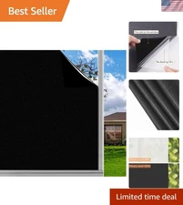 No Glue Required Black Window Film - Static Cling, UV Protection, 35.4" x 78.7"