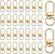 30Pcs Lobster Claw Clasps Keychain Clasp Clips Metal Swivel Lobster Clasp Hook K
