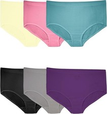 Fruit of the Loom Women's Breathable Micro-Mesh Brief Underwear 6-Pack