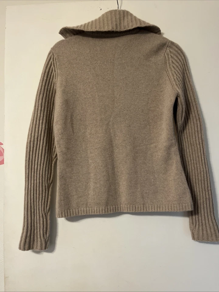 Suéter de gamuza de cachemir Neiman Marcus para mujer mediano cremallera completa Foto 2 de 4