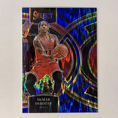 2023-24 Select #191 DeMar DeRozan Premier Level Blue Flash Prizm /99 Bulls