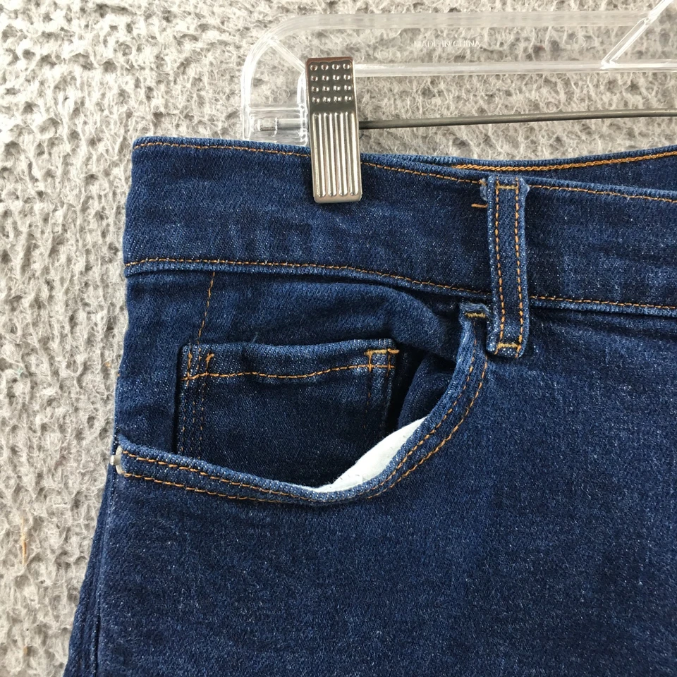 Zara Denim Wear Straight Leg Jeans Mens 32 Blue Mid Rise Button Front Zip Fly - Image 3 of 4