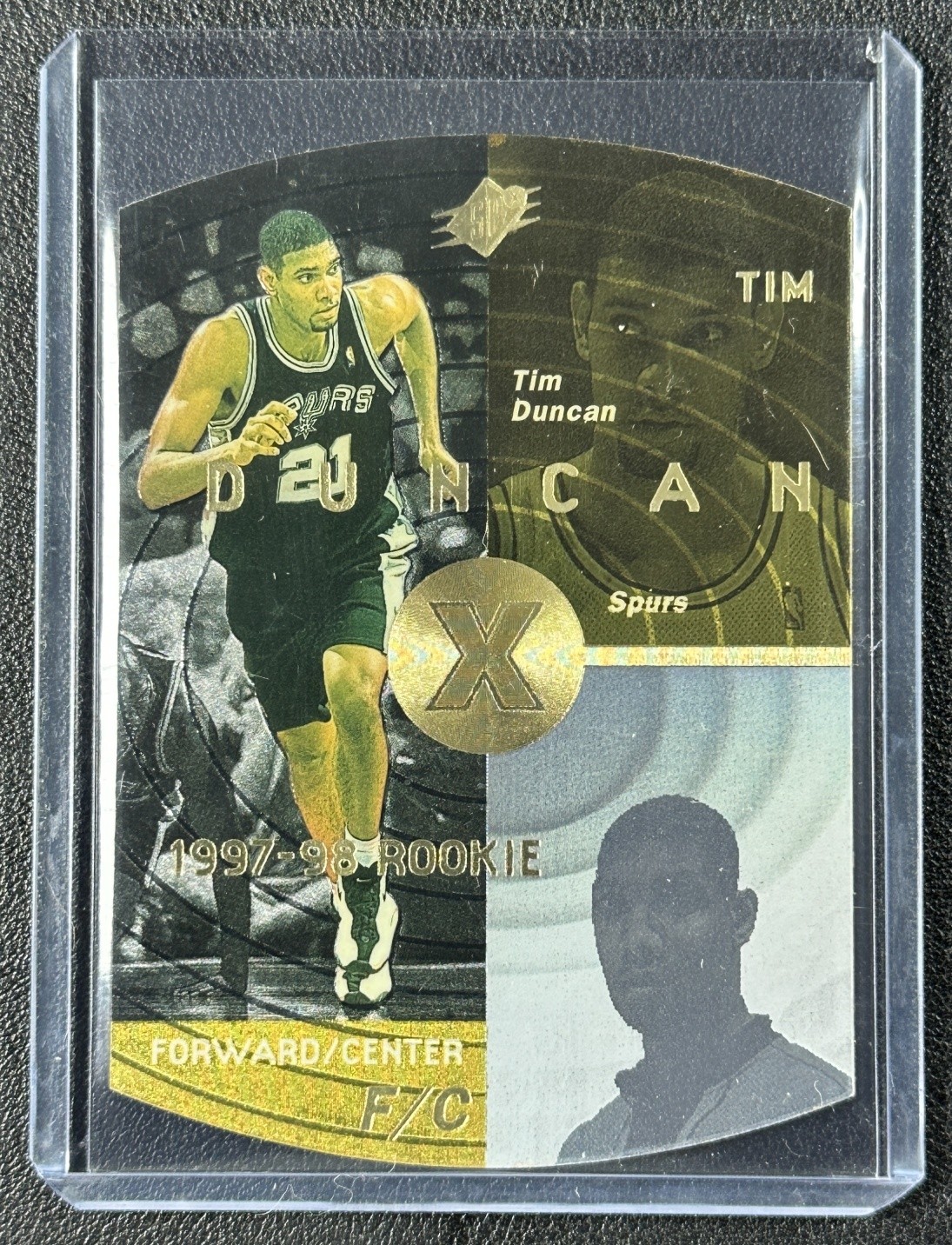 TIM DUNCAN 1997-98 SPX BASKETBALL #37 ROOKIE GOLD RC SPURS
