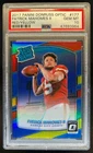 2017 Donruss Optic Patrick Mahomes II Red and Yellow Rated Rookie #177 PSA 10