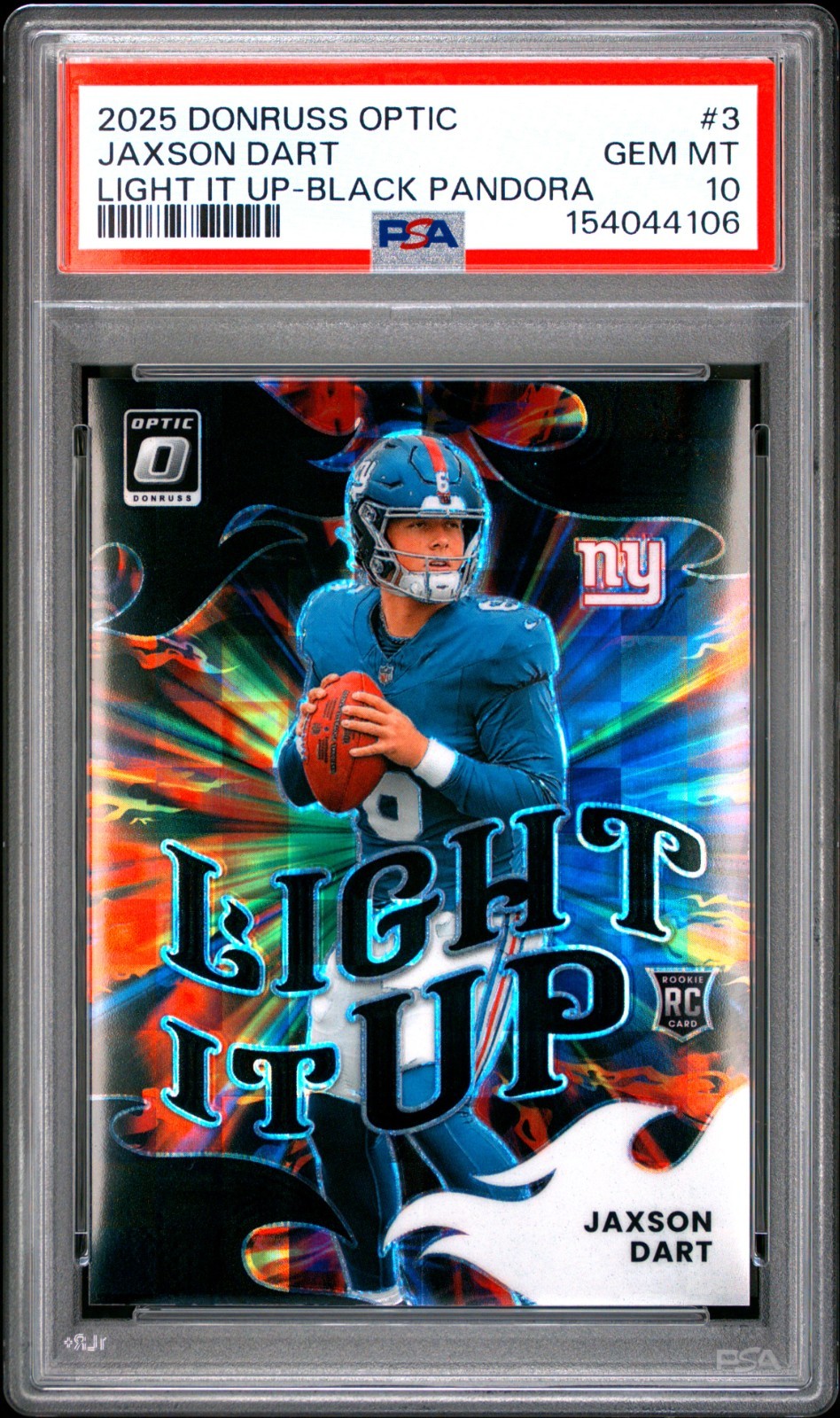 Jaxson Dart Panini Donruss Optic Light It Up #3 Black Pandora