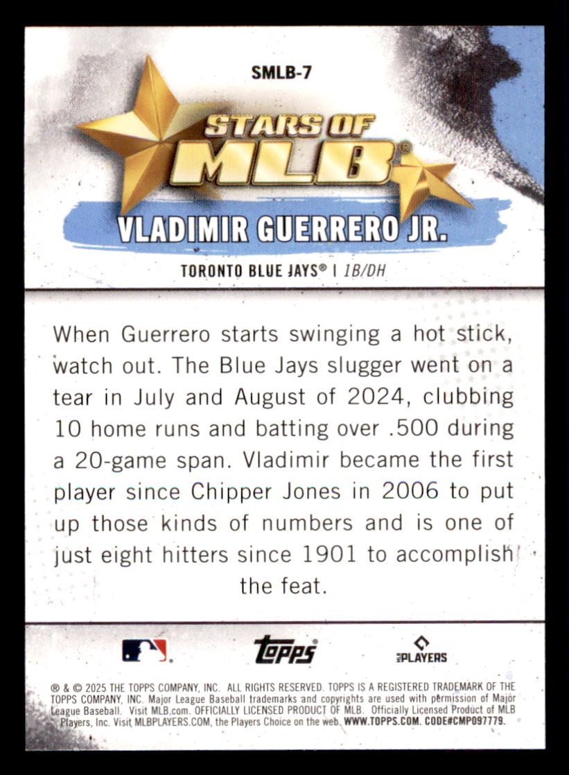 2025 Topps Stars of MLB #SMLB-7 Vladimir Guerrero Jr 2025 Topps Stars of MLB #SMLB-7 Vladimir Guerrero Jr