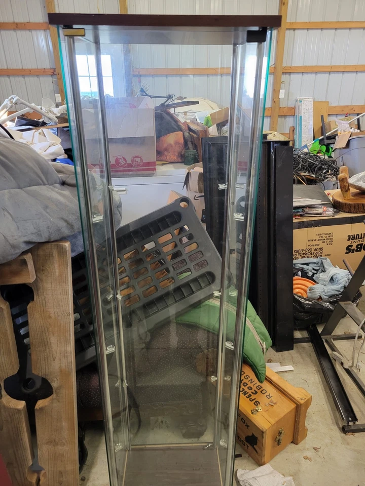 4-Shelf Glass Display Cabinet Glass Curio Cabinet Display X 4  - Image 2 of 4