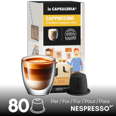Vanille Cappuccino 80 Kapseln kompatibel mit Original Nespresso