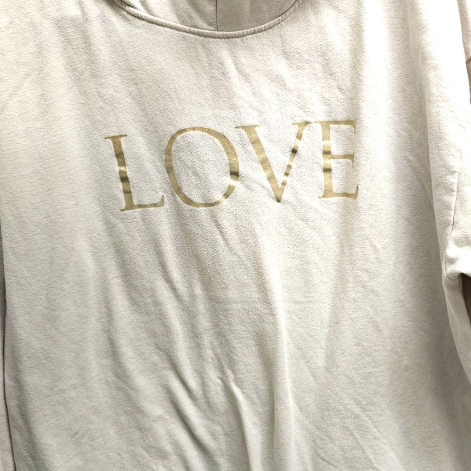 UNDERCOVER Felpa con cappuccio oversize Victoria's Secret grigio chiaro Love taglia Large