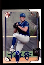 Signed Baseball Card Auto Nolan Watson 2015 Bowman Draft #110 Kansas City Royals