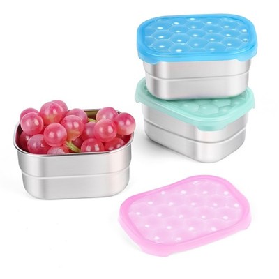 Tanjiae Snack Pro 8oz Stainless Steel Kids Snack Container Easy Open Leak-Proof