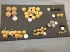 WWII Eagle Brass Buttons Lot Of 47 Military   WW2