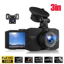 Campark 1080P Dual Dash Cam Front+Rear Car Recorder Camera DVR Night Vision