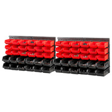 KCT 64 PCS WALL MOUNTED TOOL STORAGE ORGANISER RACK GARAGE WORKSHOP SHED TIDY