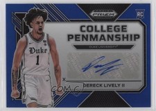 2023 Prizm Draft Picks College Penmanship Blue 85/125 Dereck Lively II Auto 12s2
