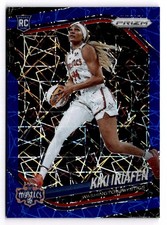 2025 Panini Prizm WNBA Blue Lazer - Kiki Iriafen Rookie Card #72 Mystics