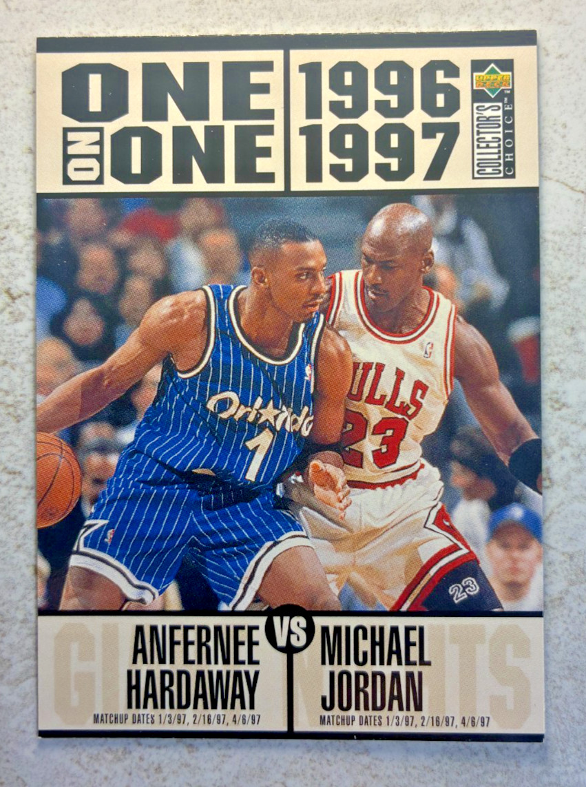 Michael Jordan 1996 Collector's Choice #356 One on One (w/A
