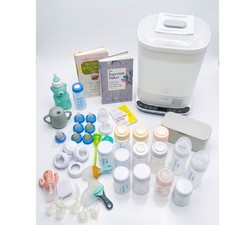 Momcozy Steam Sterilizer Dr. Browns Baby Bottles Sippy Teethers Books Huge Lot
