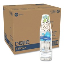 Dixie 5356DX 16 oz. PerfecTouch Coffee Haze Design Paper Hot Cups 500/CT New