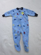 CARTER  S BOYS ZIP-UP SLEEP  PLAY FOOTED PJS PAJAMAS SZ 12M NWOT
