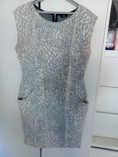 ladies dress F & F size 16 - leopard print - cream