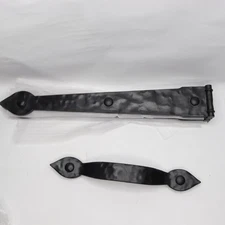 Household Essentials IT Premium Carriage House Handle & Hinge Black