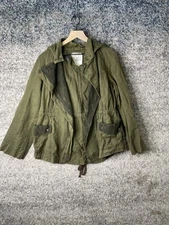 Hei Hei Layered Crochet Lace Utility Anorak Jacket Women's Size Medium