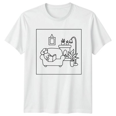 Reading Nook Hobby Herren T-Shirt Damen Tee Grafik Unisex Oberteil