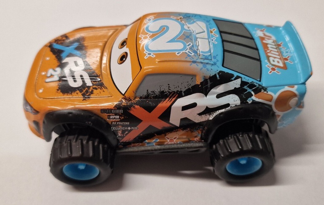 Disney Pixar Cars XRS Mud Racing#21 BLINKR SPEEDY COMET Pull
