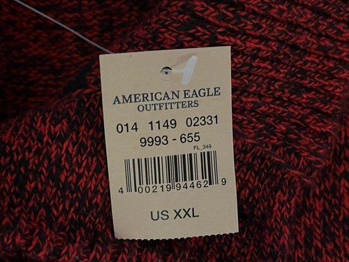 American Eagle mens sweater Red Holiday NWT Very Soft XXL - Picture 3 of 8