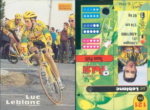 LEBLANC ,TEAM POLTI -N.121-R@R@ CARD CICLISMO MERLIN 96-NEW,EDICOLA