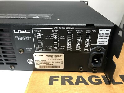 QSC DCA 1622 Digital Cinema Power Amplifier Working From JPN