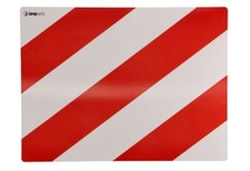 Warntafel linksweisend Warnschild Alu-Blechschild Landwirtschaft LKW 30x40 