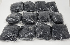 Lot of 144 Black Loose String Pearls Strands 4mm Round Plastic Beads 60"