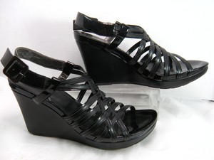 kenneth cole reaction black wedge sandals